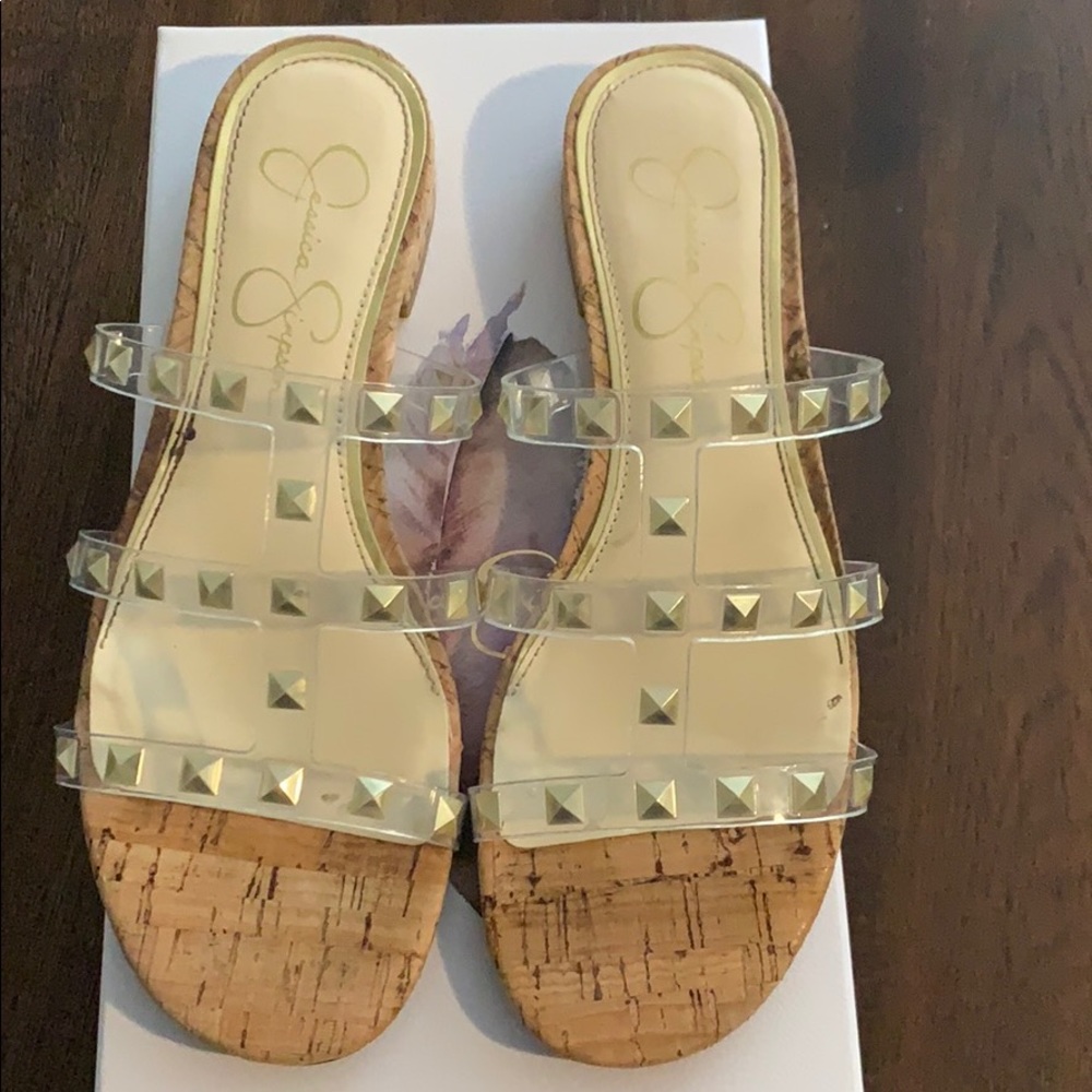 Jessica Simpson clear sandals
